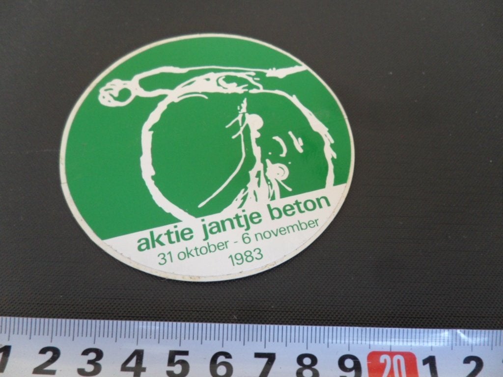 sticker aktie jantje beton 1983, Ophalen, Zo goed als nieuw