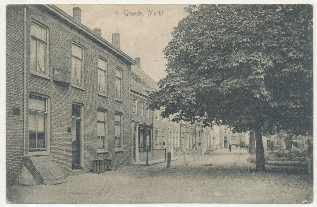Groede - Markt  1918, Ophalen of Verzenden, Voor 1920, Gelopen, Zeeland