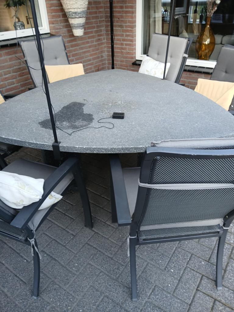 Tuintafel GRATIS, Ophalen of Verzenden, Gebruikt, Rechthoekig