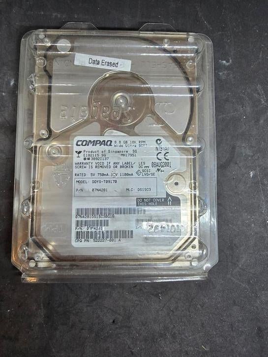 Compaq 8.8 GB 10K RPM SCSI Harde Schijf (DDYS-T09170), Computers en Software, Harde schijven, Gebruikt, Server, Intern, HDD, SCSI