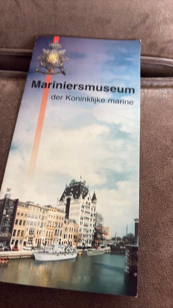 Folder jaren 80 mariniers museum marine, Verzamelen, Ophalen of Verzenden, Marine, Nederland, Boek of Tijdschrift