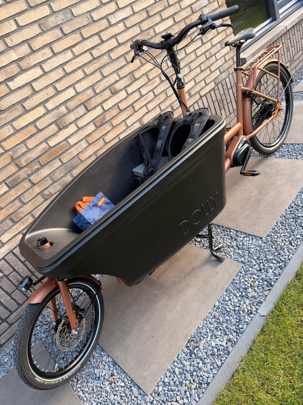 Dolly Bakfiets Elektrisch - Zo goed als nieuw, Fietsen en Brommers, Elektrisch, Zo goed als nieuw, 2 kinderen, Schijfrem