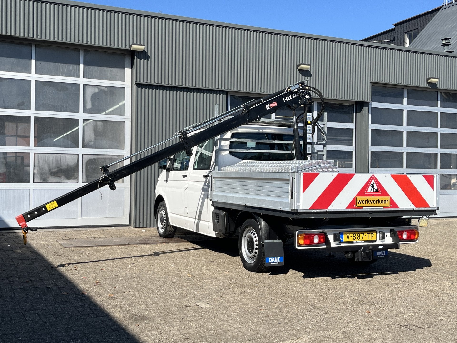 Volkswagen Transporter 2.0 TDI L2H1 DC Euro 6 Hiab 013T Laad, Auto's, Gebruikt, Euro 6, 4 cilinders, Volkswagen