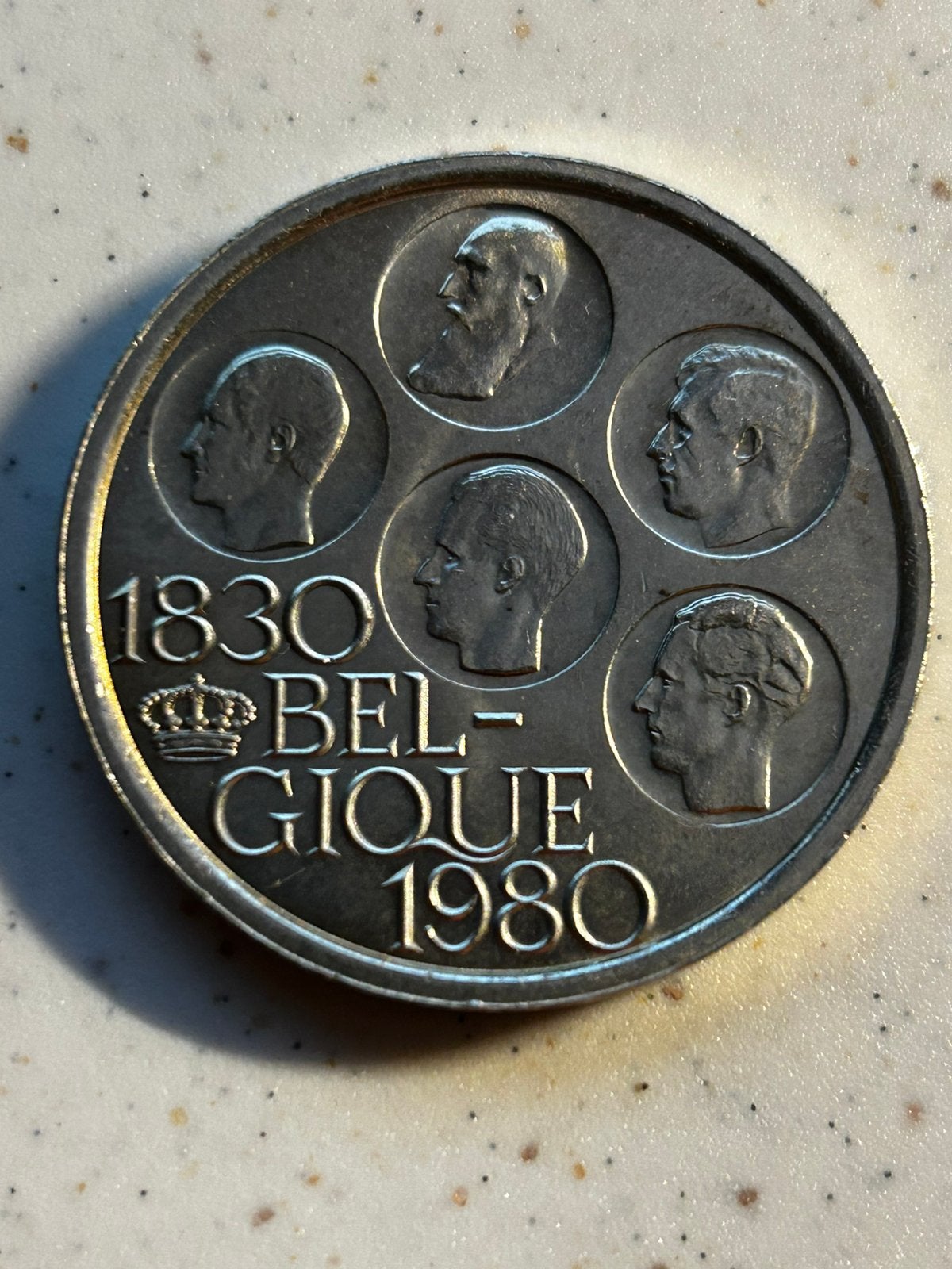 Zilveren munt 500 Frank België 1980 - 150 jaar onafhankelijk, Ophalen of Verzenden, Zilver, Losse munt, Zilver