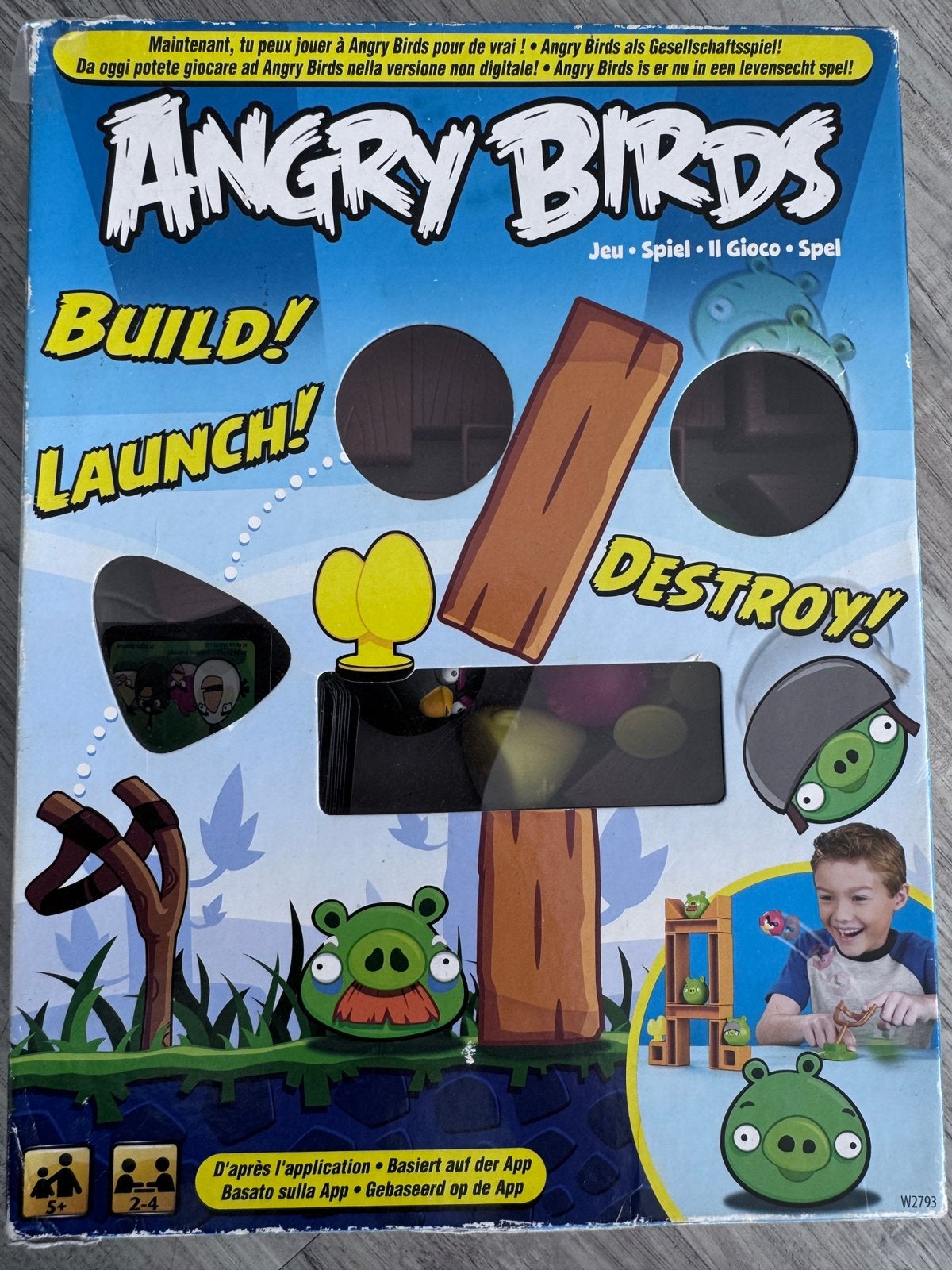 Mattel Angry Birds Knock On Wood Gezelschapsspel – Compleet, Ophalen of Verzenden, Zo goed als nieuw, Jongen of Meisje