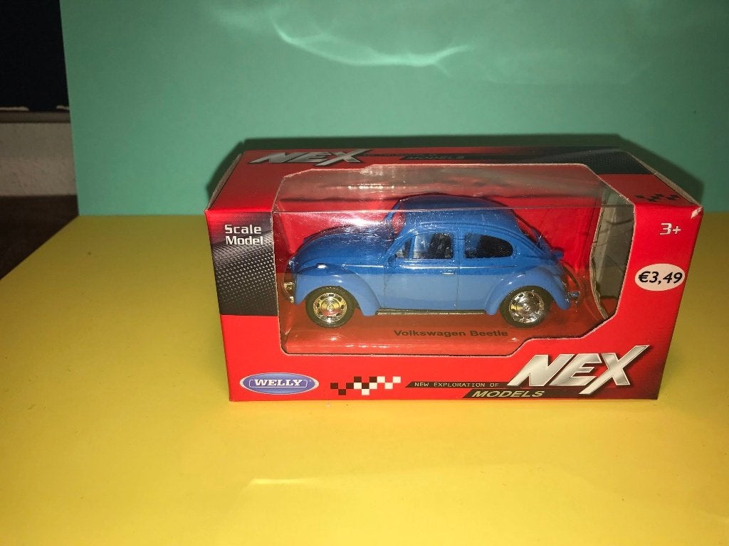 Welly NEX Volkswagen Kever blauw, nieuw in doos, Ophalen of Verzenden, Nieuw, Auto