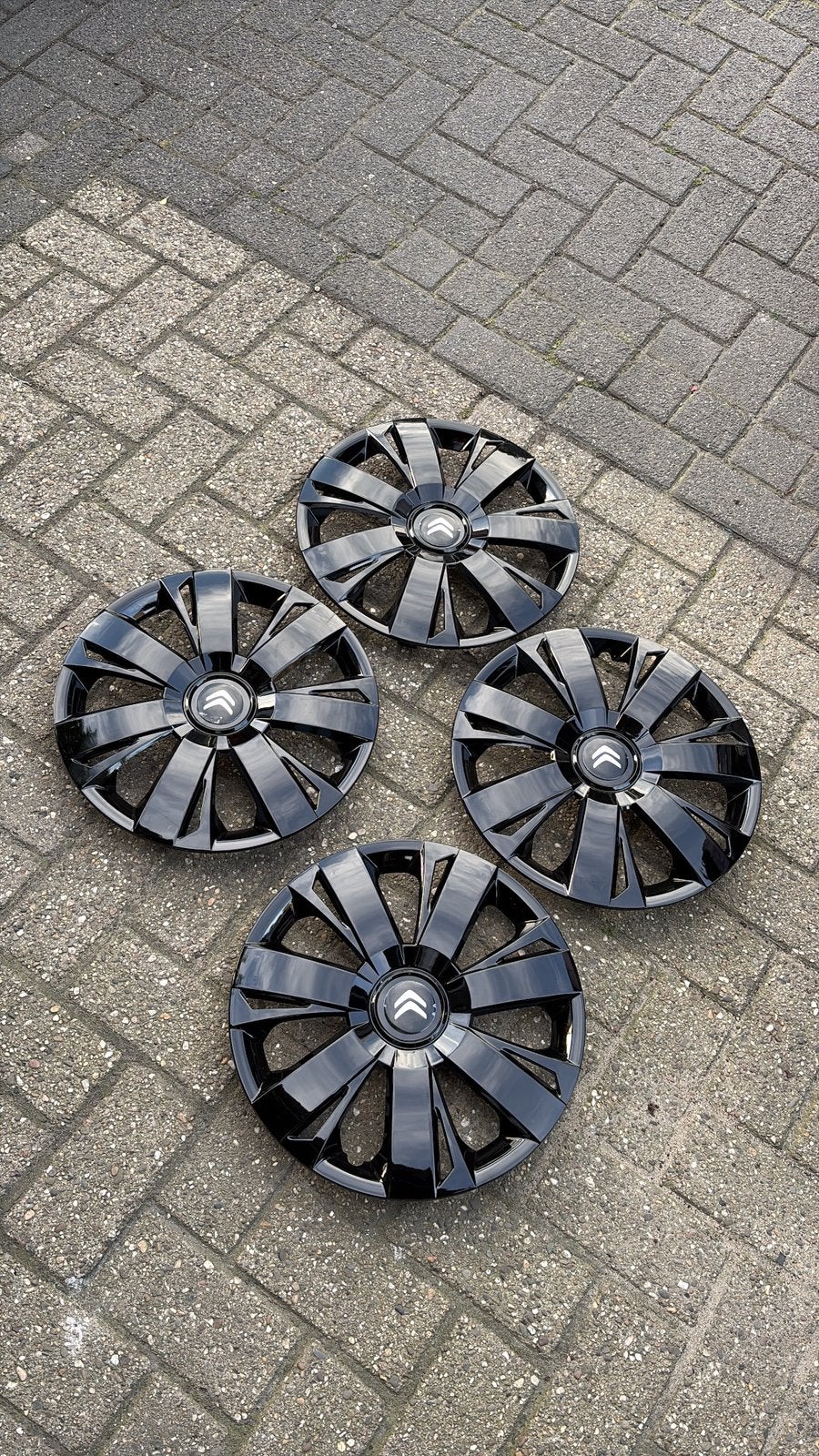 Set Zwarte Citroën wieldoppen 15 inch, Auto diversen, Ophalen of Verzenden, Nieuw