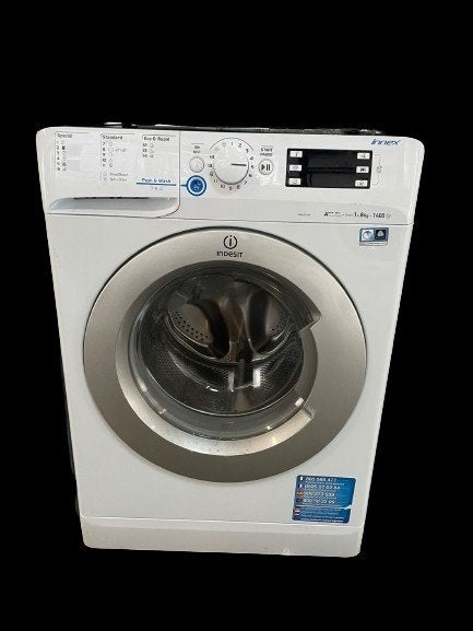 Indesit XWE 81483 wasmachine met nieuwe manchet, Witgoed en Apparatuur, Ophalen, 1200 tot 1600 toeren, Gebruikt, 8 tot 10 kg