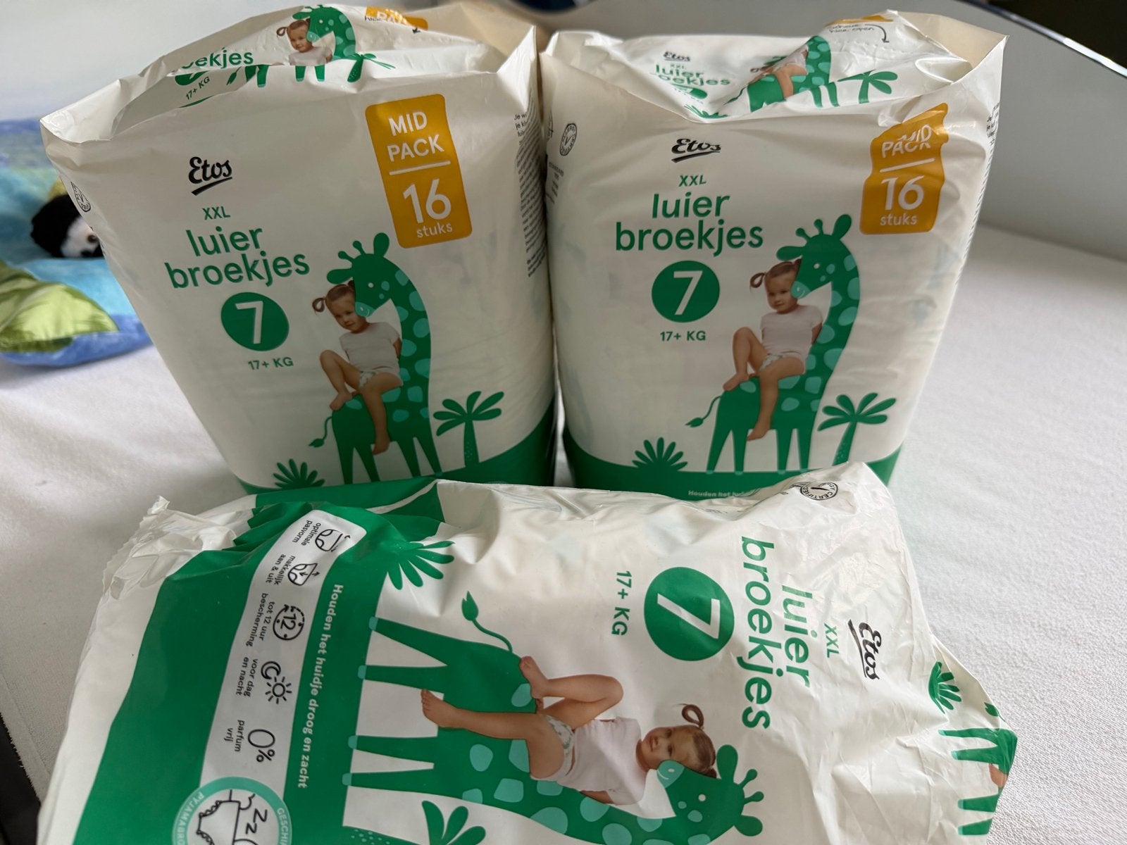 Etos Luierbroekjes XXL Maat 7 (17+ kg) - 3 pakken, Verzenden, Nieuw