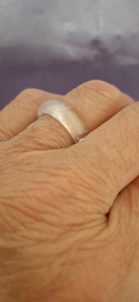 Bandring Rozenkwarts Ø 19,2 mm, Sieraden, Tassen en Uiterlijk, Ringen, Overige materialen, Verzenden, 19 tot 20, Nieuw