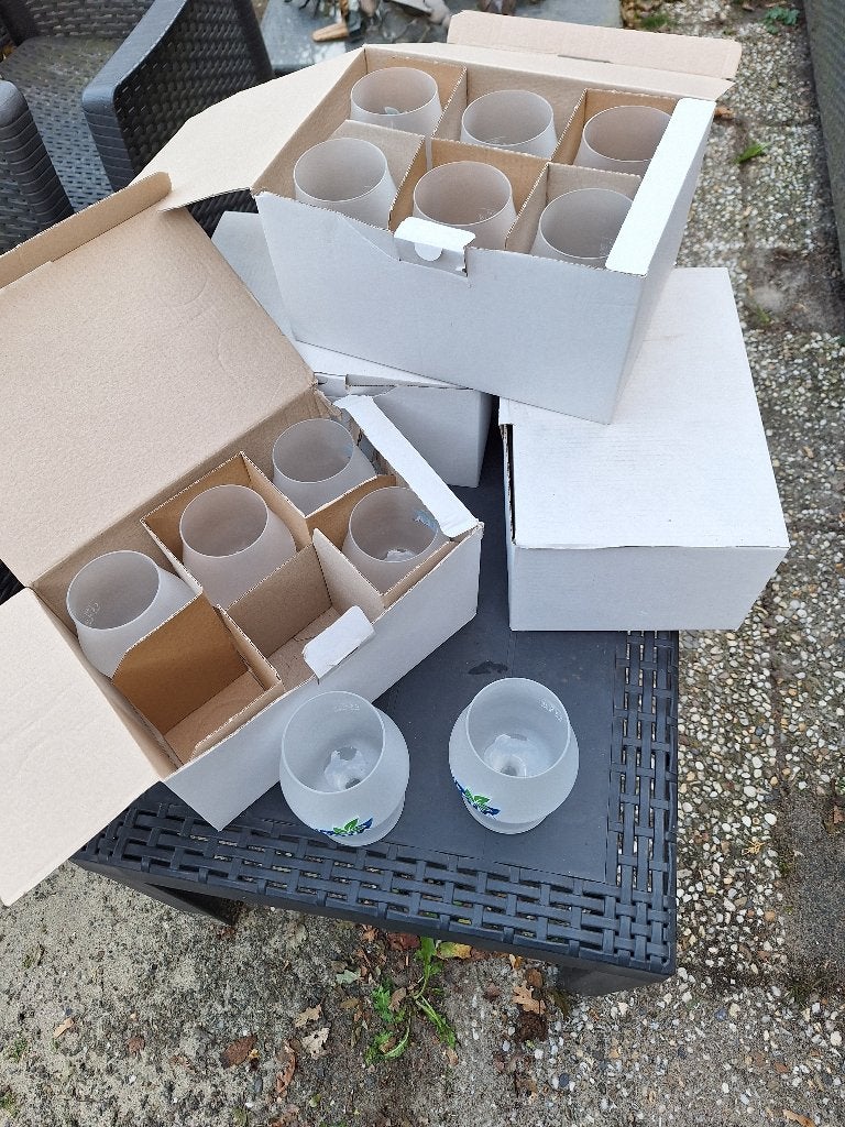 24 Nestea ijsthee glazen 20 cl - Nette staat, Ophalen, Zo goed als nieuw, Frisdrankglas