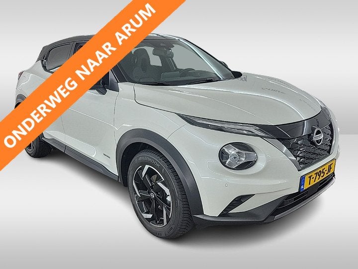 Nissan Juke 1.6 Hybrid Tekna VOL LEER | BOSE | TREKH. | CAME, Auto's, 1300 kg, Gebruikt, 4 cilinders, Wit