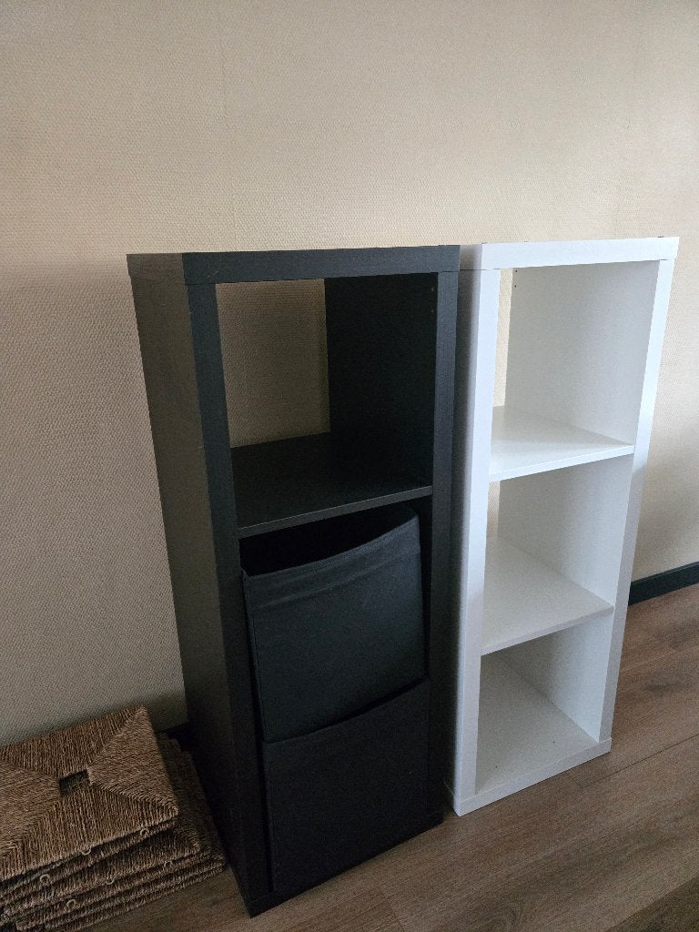 2x Kallax 3 vaks open kast vakkenkast 3x1 zwart Ikea, Ophalen, 100 tot 150 cm, 50 tot 100 cm, Zo goed als nieuw