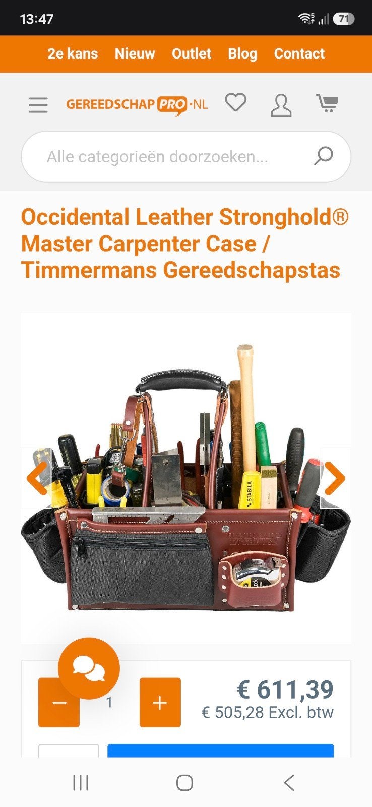 occidental leather gereedschaptas, harnas en toebehoren, Ophalen of Verzenden