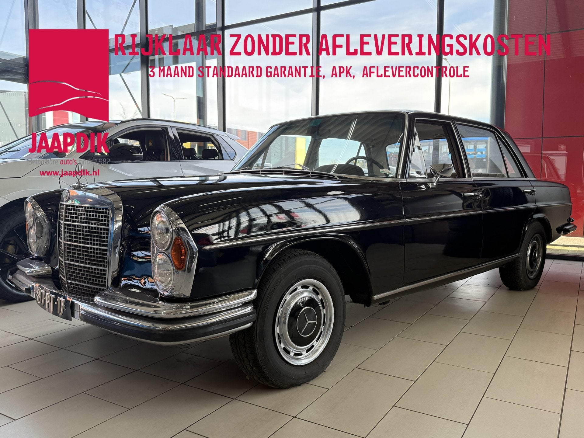 Mercedes-Benz 280 SEL BWJ 1972 3.5 V8 200 PK STUURVERSNELLIN, Auto's, Oldtimers, Automaat, 3500 cc, Zwart, Mercedes-Benz