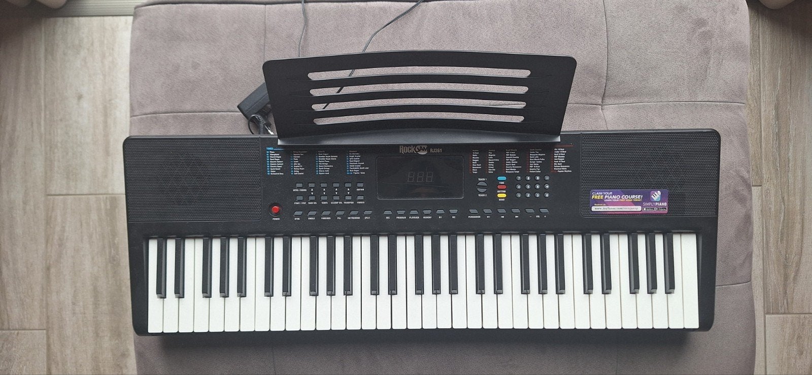 RockJam RJ361 Keyboard 61 toetsen - Zeer nette staat, Ophalen, Zo goed als nieuw, 61 toetsen, Overige merken