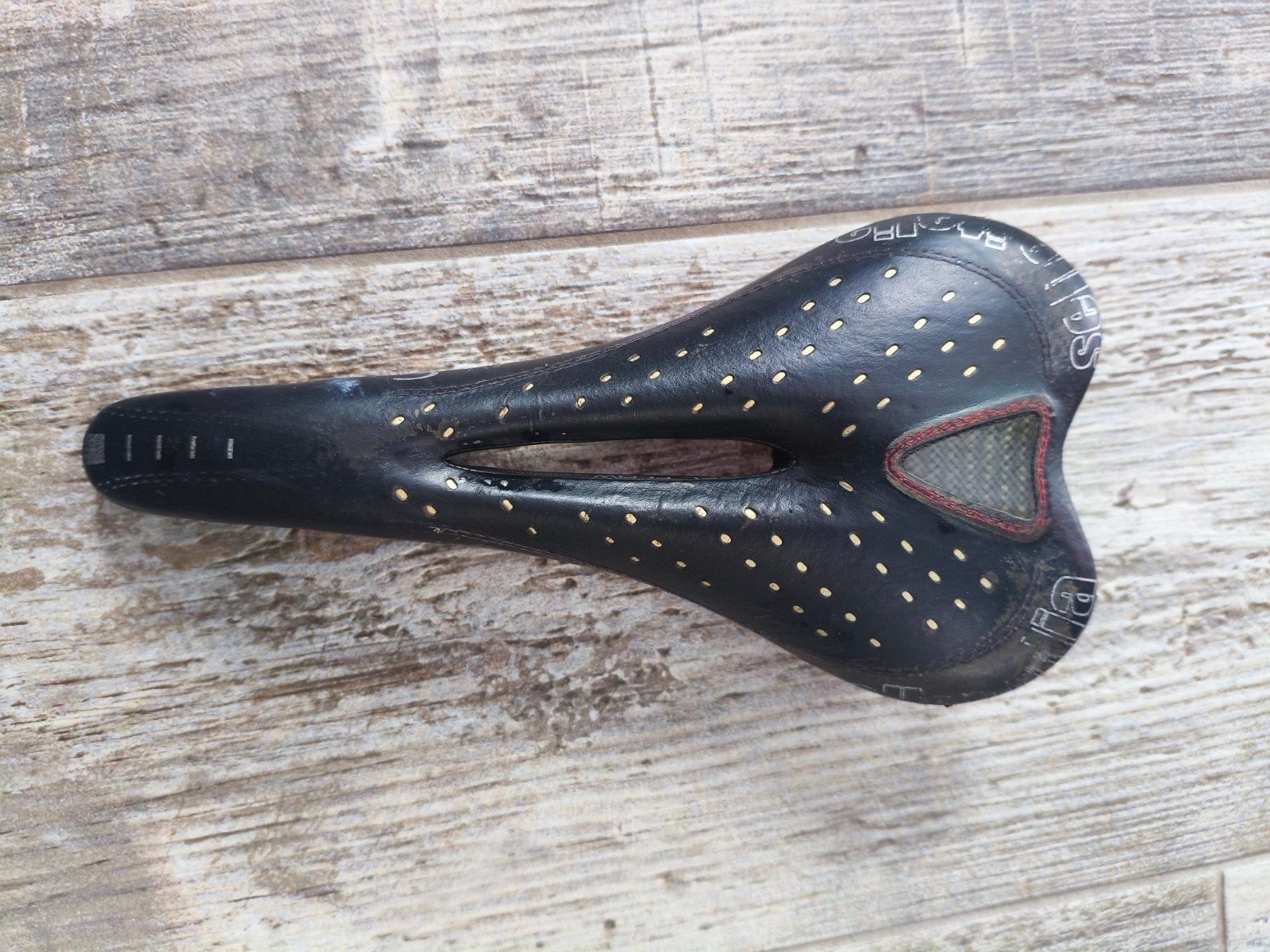 Selle Italia Max Flite Gel Flow Tour/Race Zadel (Leder), Gebruikt, Leer, Ophalen of Verzenden, Selle Italia