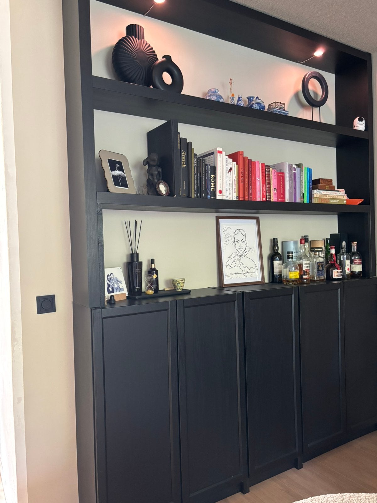 Zwarte Ikea Billy boekenkasten, Huis en Inrichting, Ophalen, 100 tot 150 cm, Zo goed als nieuw, Minder dan 150 cm