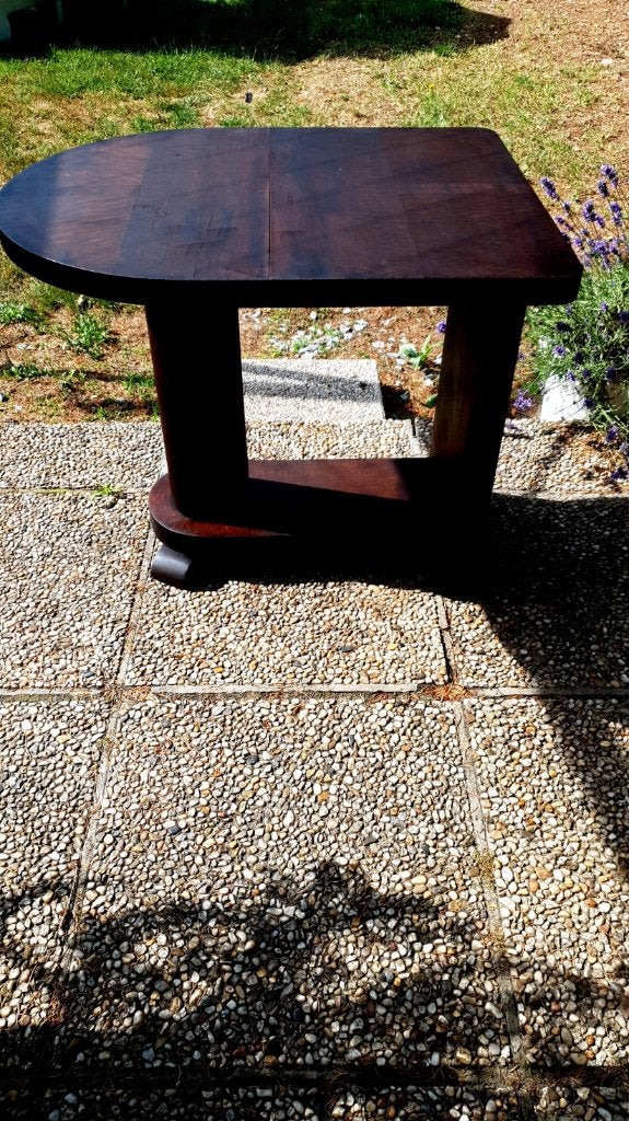 Art Deco Muurtafel donker eikenhout. De maten zijn Lang 74, Antiek en Kunst, Ophalen