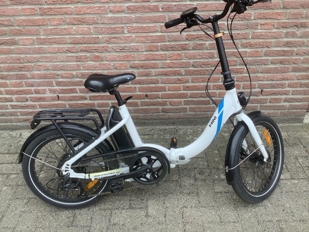 Electrische vouwfiets mini, Fietsen en Brommers, Elektrische fietsen, Zo goed als nieuw, Minder dan 47 cm, 30 tot 50 km per accu