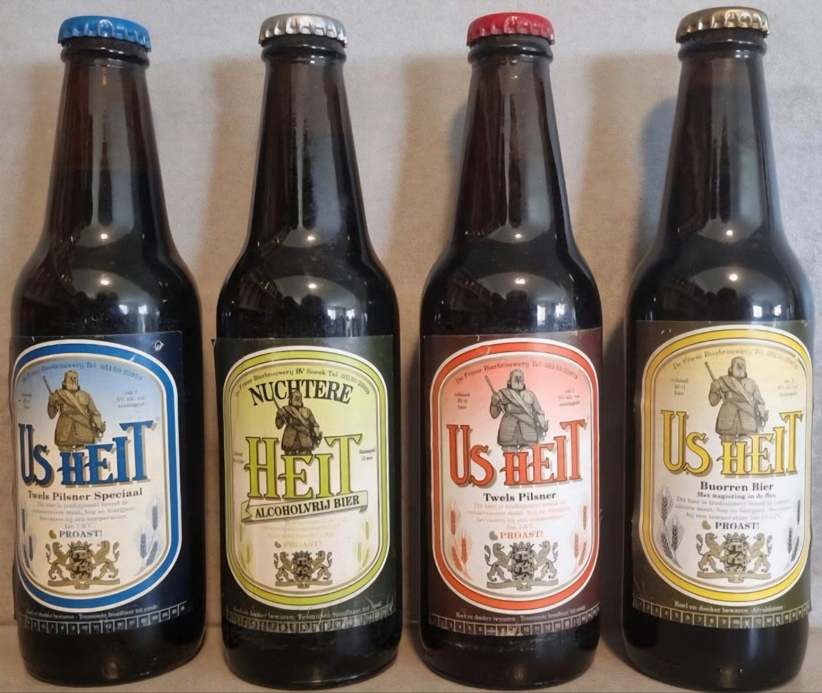 4x Us Heit: '91, '92, '92, '91-'97 - De Friese Bierbrouwerij, Ophalen of Verzenden, Zo goed als nieuw, Flesje(s), Overige merken
