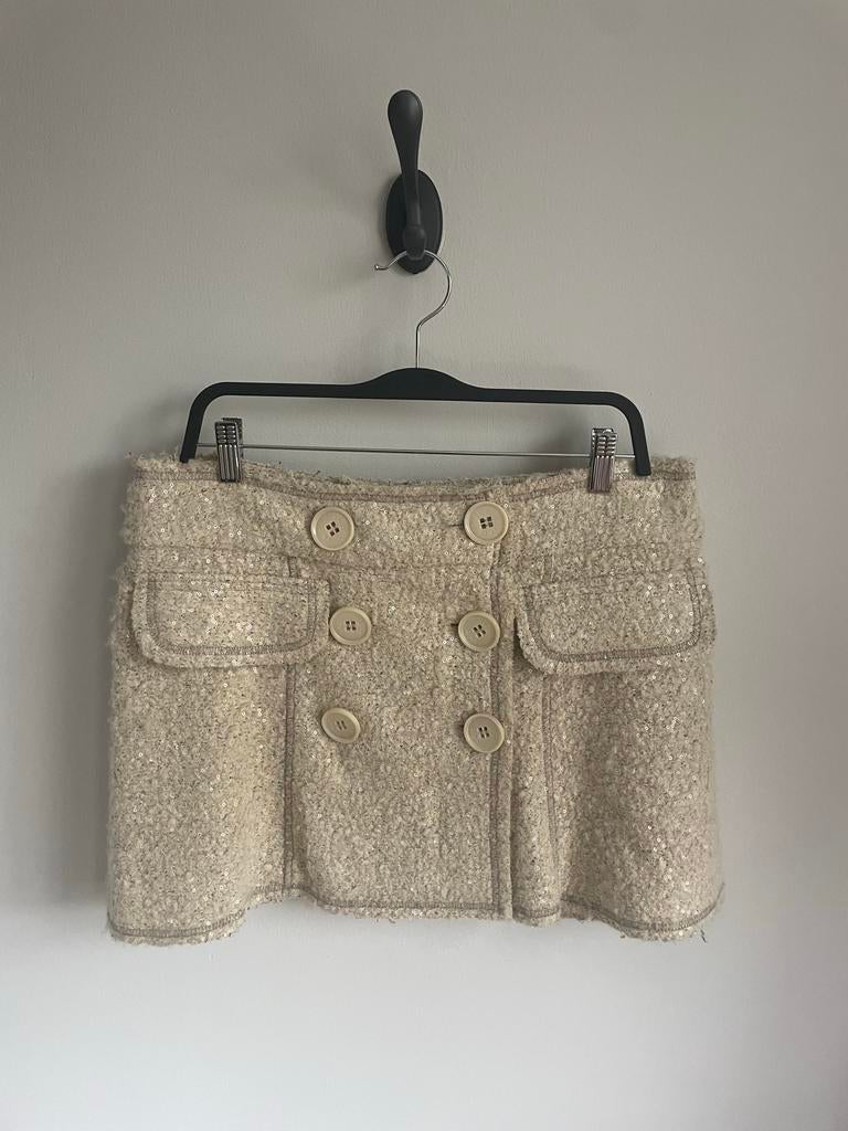 Waltex rok met pailletten, Maat 38/40 (M), Beige, Nieuw, Ophalen of Verzenden