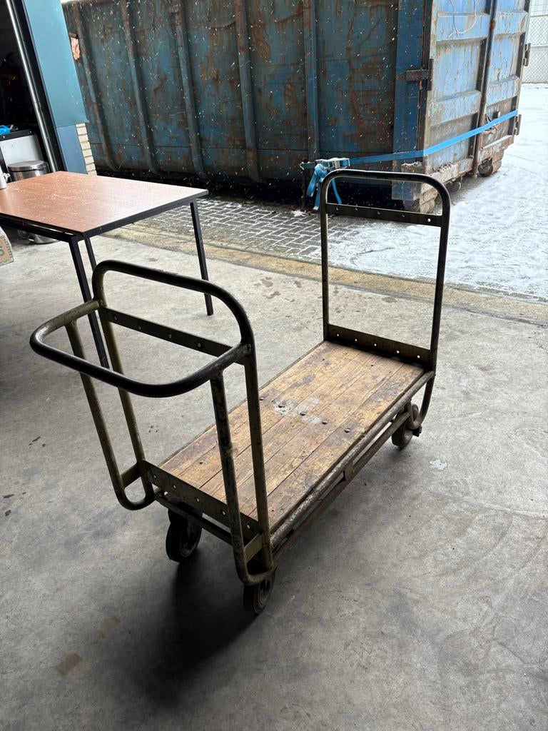 Vintage Transportkar - Oud Model met Karakter, Doe-het-zelf en Verbouw, Transportwagens, Ophalen of Verzenden, Gebruikt, Transportkar