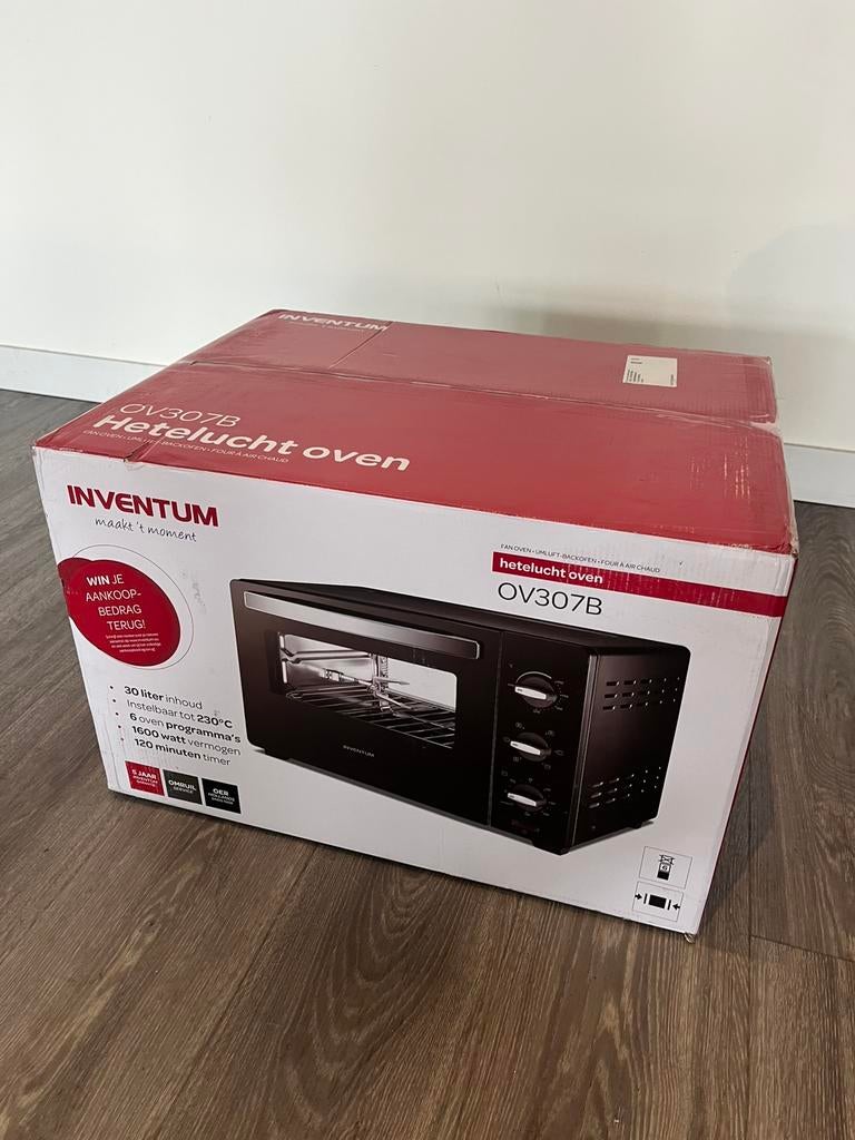 Inventum oven OV307B, Minder dan 45 cm, Hete lucht, Nieuw, Ophalen of Verzenden
