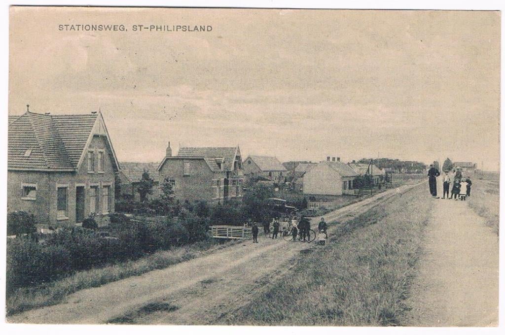 1 / SINT-PHILIPSLAND : Stationsweg, Verzenden, Voor 1920, Gelopen, Zeeland