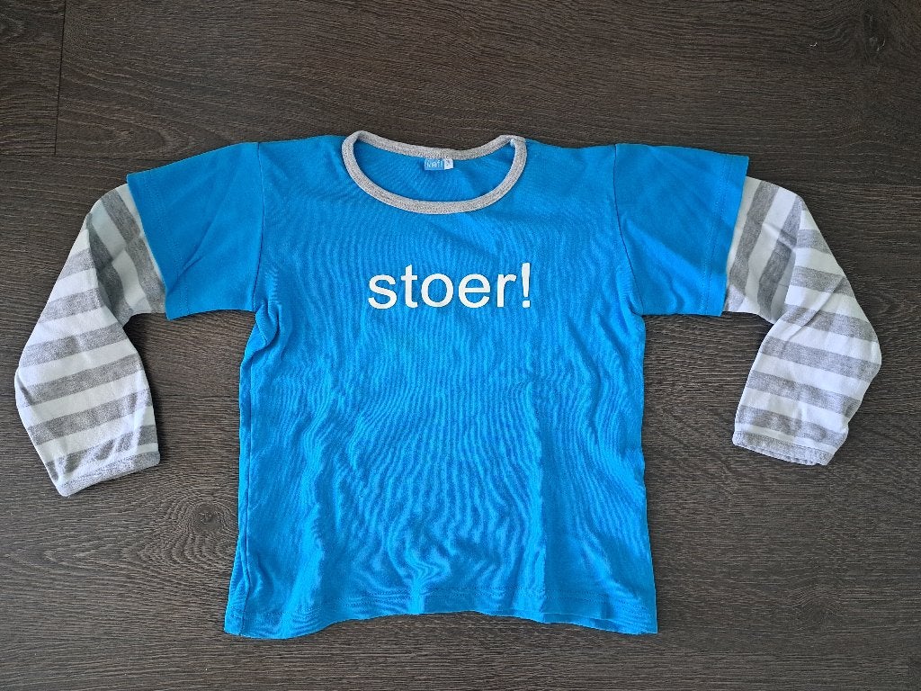 Lief!   Shirt Sleeve   'Stoer!'   -   104    jusa17, Kinderen en Baby's, Kinderkleding | Maat 104, Lief!, Ophalen of Verzenden