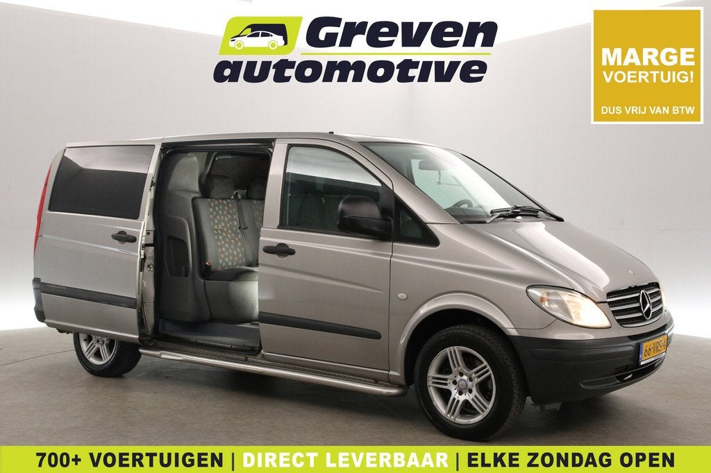 Mercedes-Benz Vito 115 CDI 320 Lang | Marge | Dubbele Cabine, Auto's, Gebruikt, 4 cilinders, 150 pk, Beige