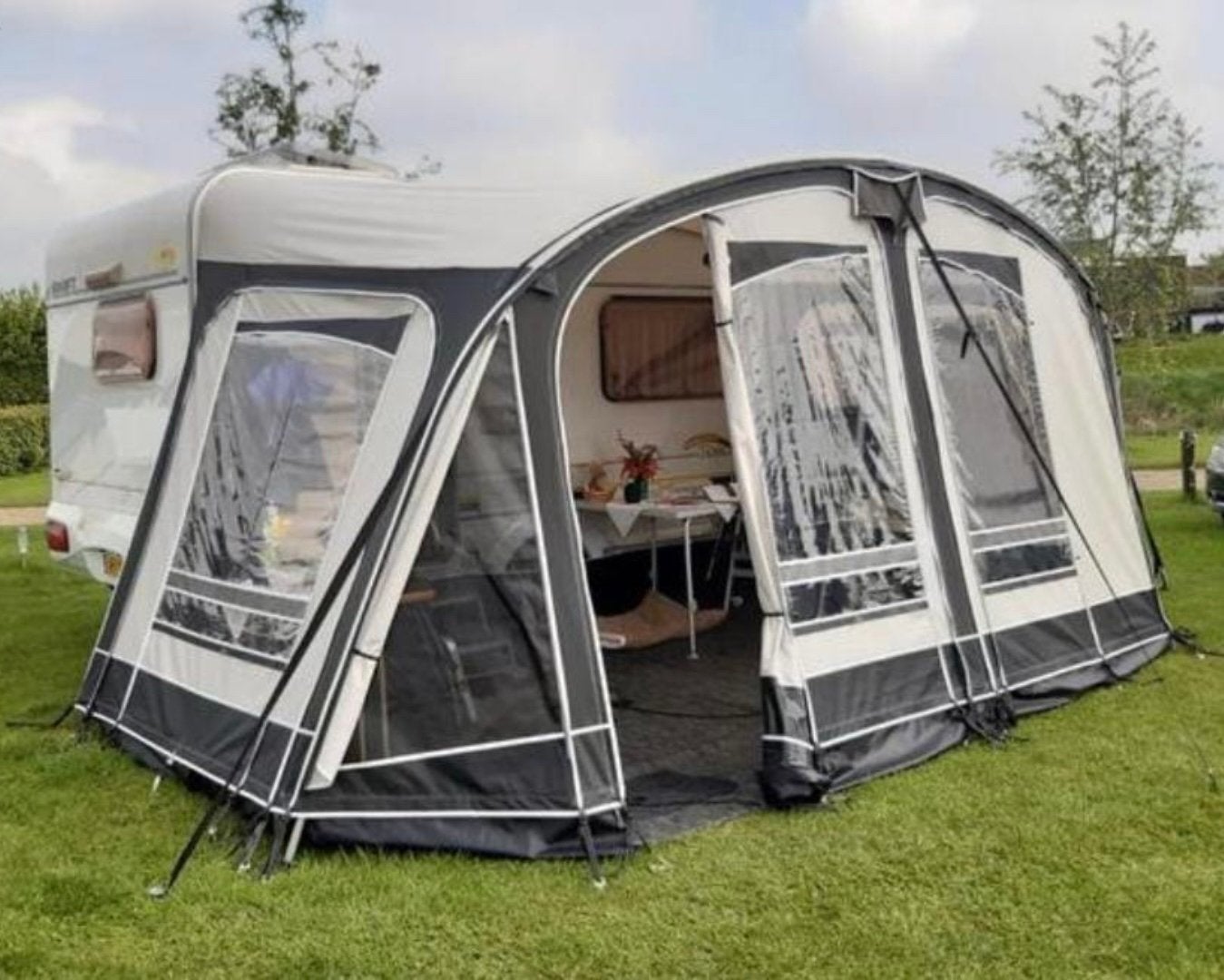 Unico Bologna 280 voortent met luifel (maat 6), Caravans en Kamperen, Ophalen, Zo goed als nieuw