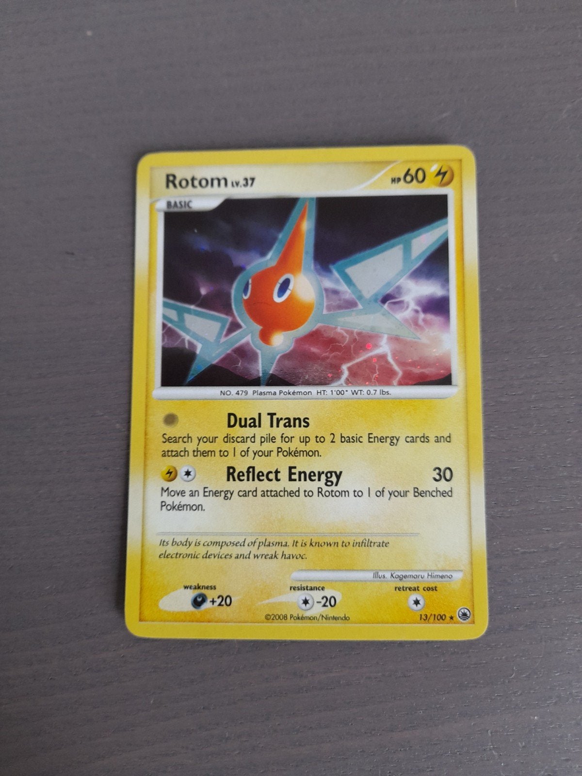 Majestic dawn 13/100 rotom holo, Ophalen of Verzenden, Gebruikt, Losse kaart, Foil