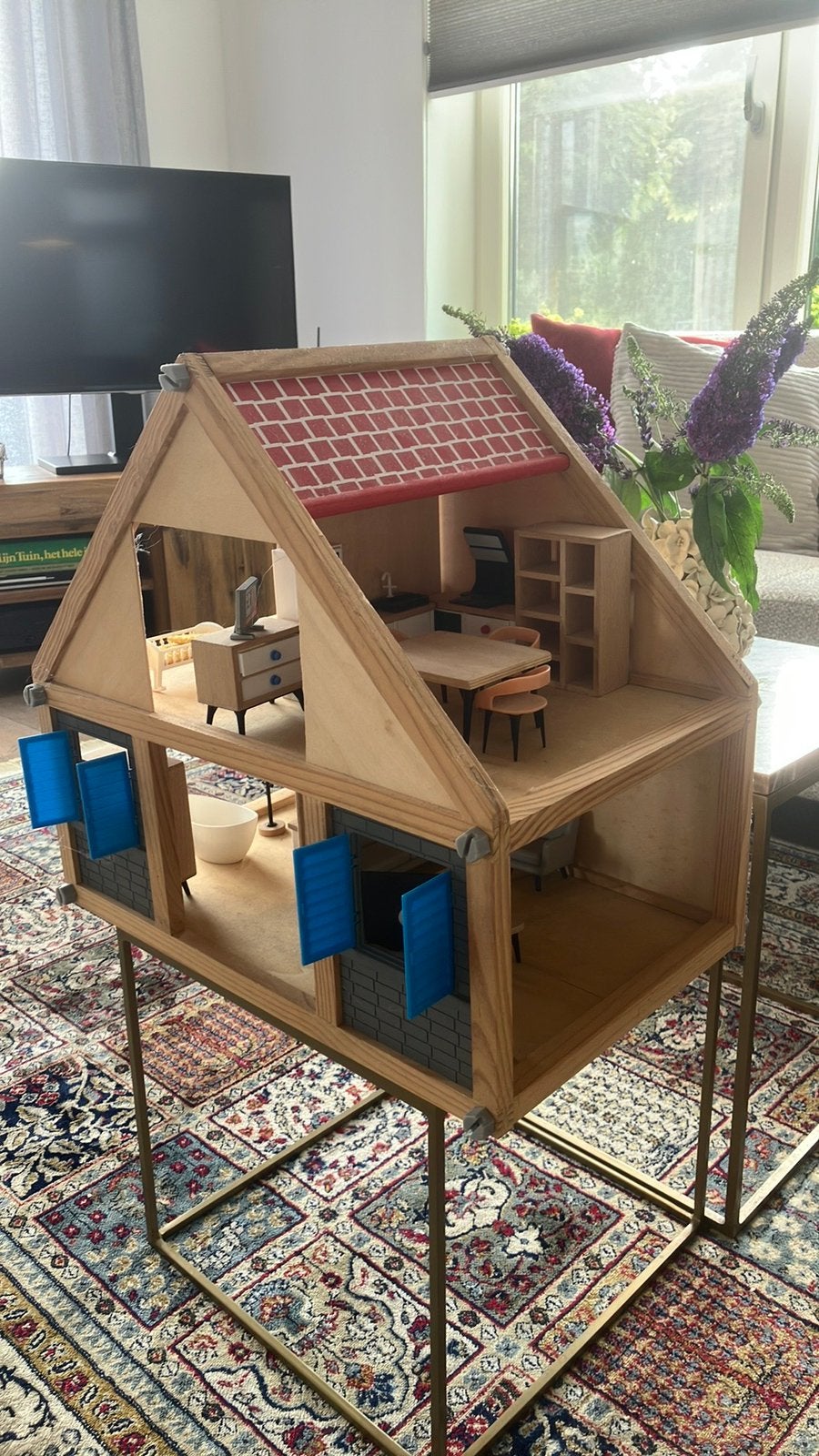 Poppenhuis met toebehoren, Ophalen, Gebruikt, Poppenhuis