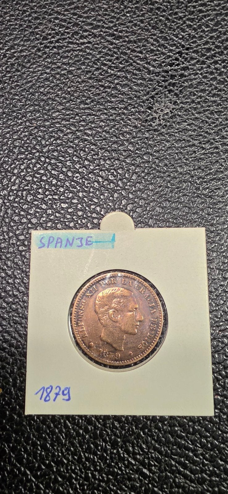 Spanje 5 centimos 1879, Ophalen of Verzenden, Overige landen