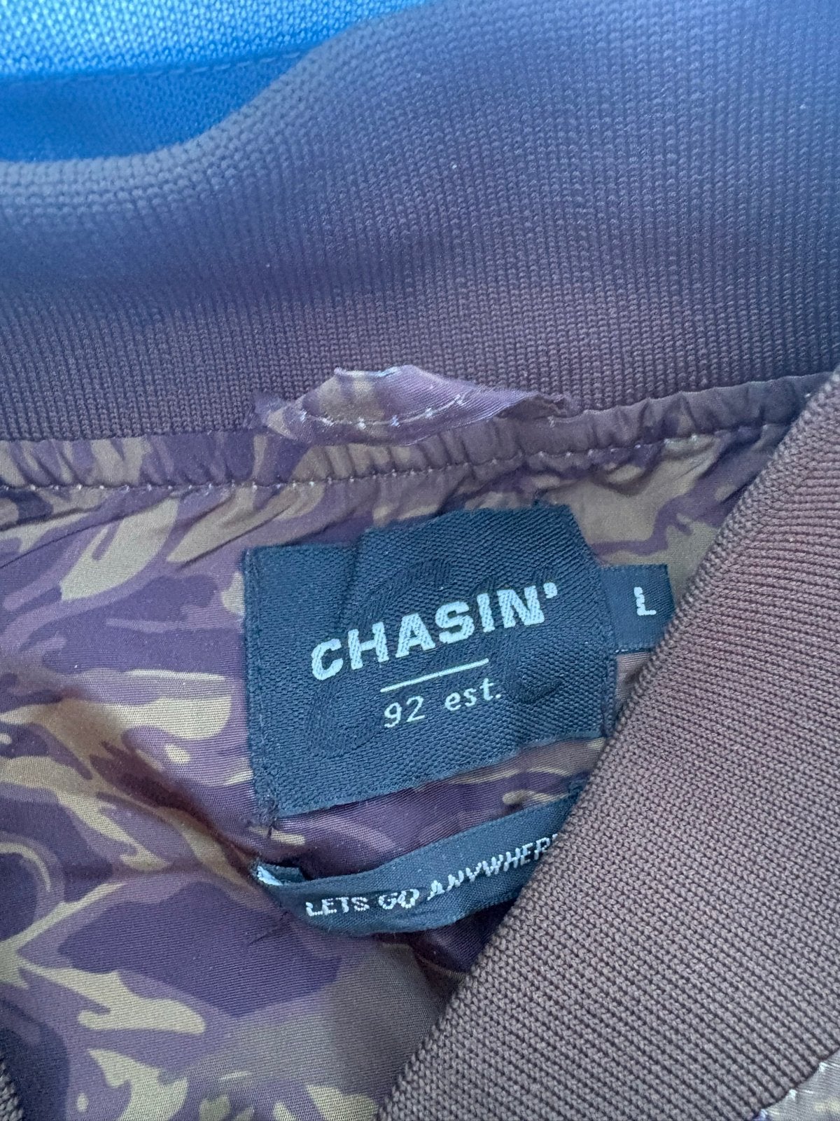 Chasin' Bomberjack met camouflageprint - Maat L, Kleding | Heren, Jassen | Zomer, Ophalen of Verzenden, Zo goed als nieuw, Maat 52/54 (L)