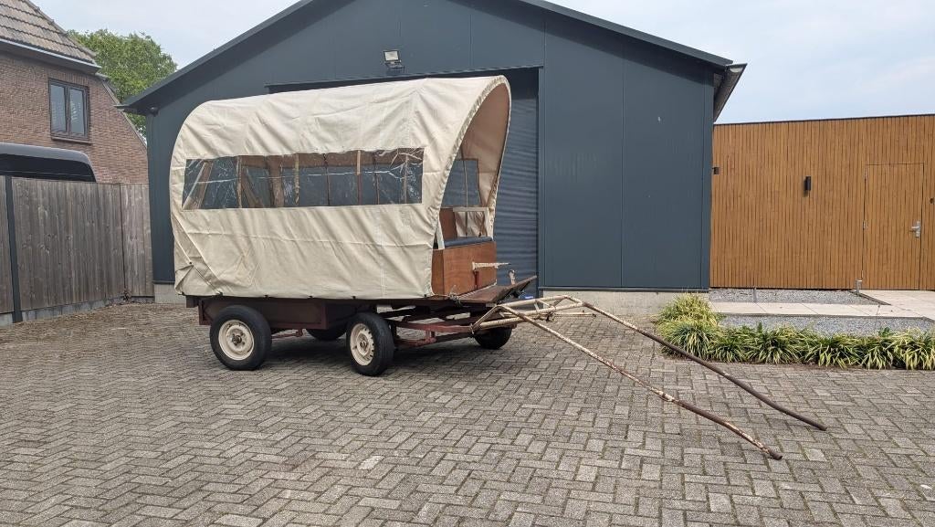 Luxe 10 persoons huifkar te koop, Dieren en Toebehoren, Rijtuigen en Koetsen, Gebruikt, Overige typen, Paard of Pony, Gesloten