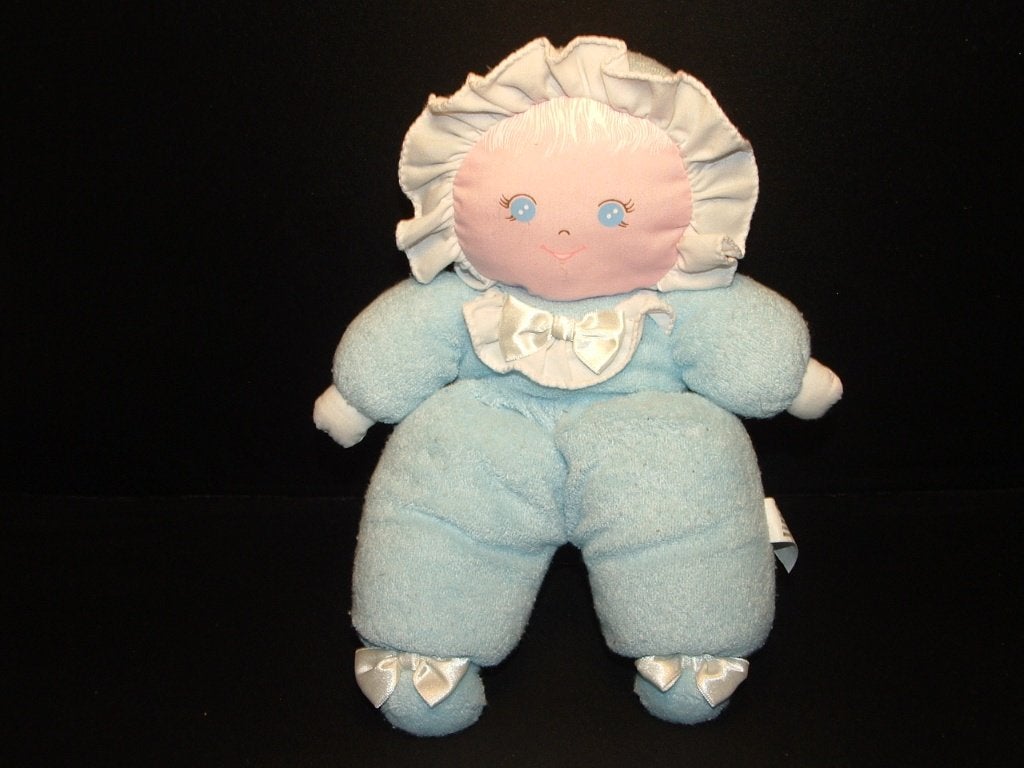 SEKA VINTAGE POPJE MEISJE ZACHTE BADSTOF BLAUW MET, Verzenden, Nieuw, Overige typen