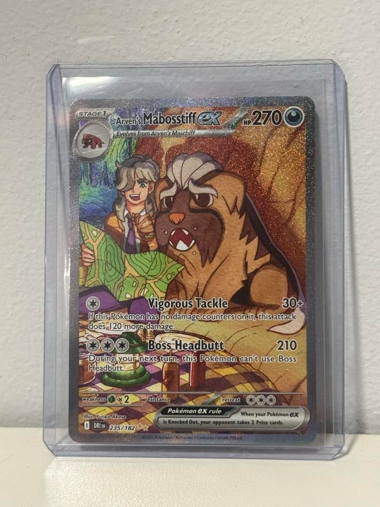Arven's Mabosstiff ex 235/182 - Pokémon, Ophalen of Verzenden, Zo goed als nieuw, Losse kaart, Foil