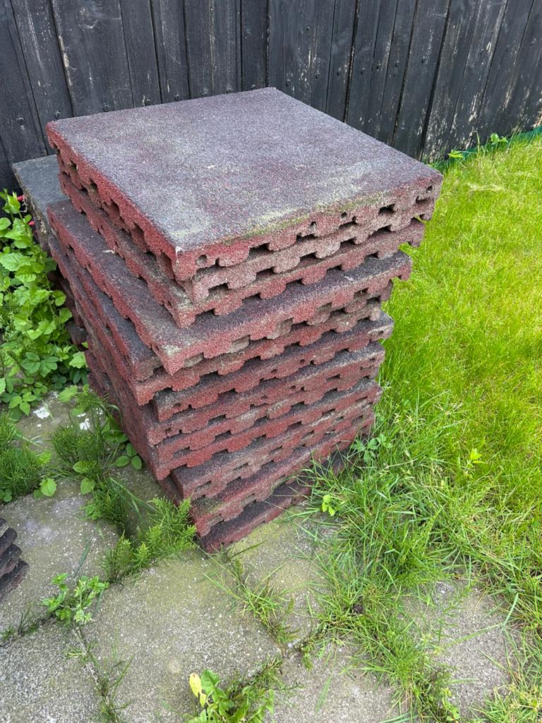 Rubberen tegels / stalmatten, Tuin en Terras, Tegels en Klinkers, Ophalen, Rubber, Overige typen