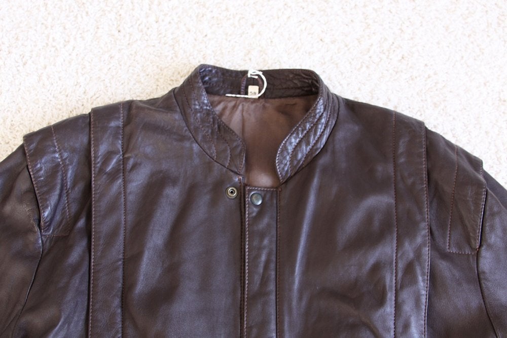 Zeer Mooie Soepele Leren Heren Jas418* (Maat 58) € 70,-, ---, Bruin, Maat 56/58 (XL), Ophalen of Verzenden