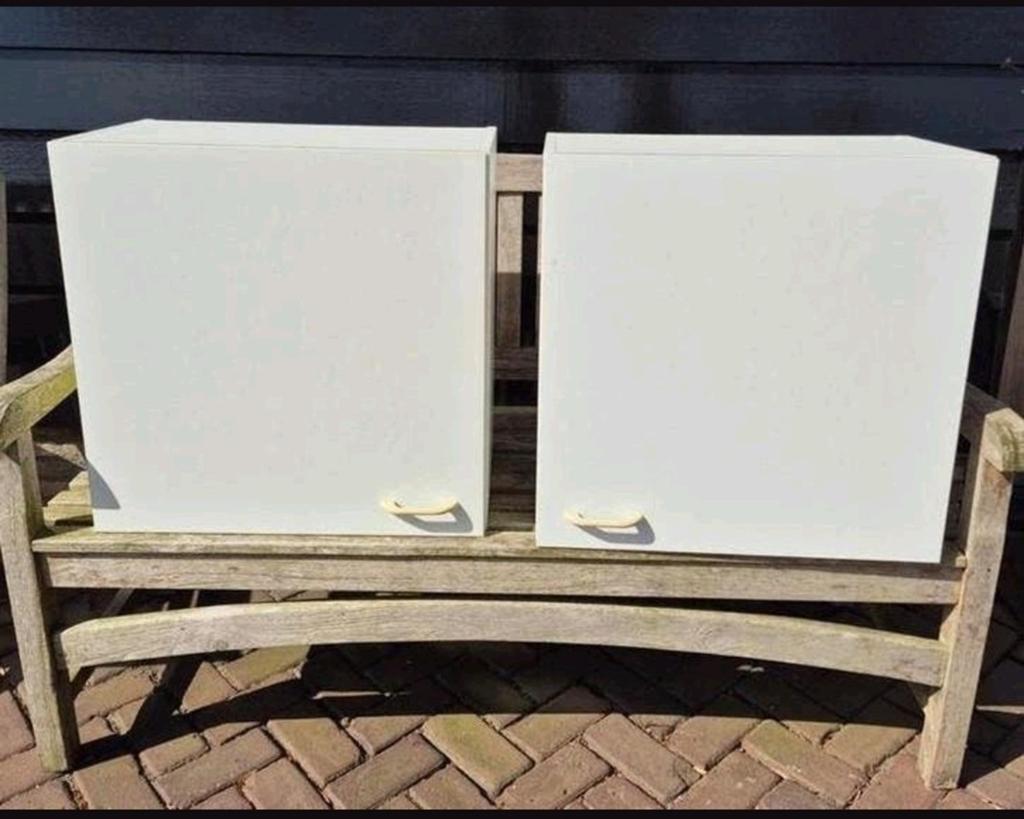 Set van 2 Witte Keuken Bovenkastjes / Hangkastjes, Ophalen