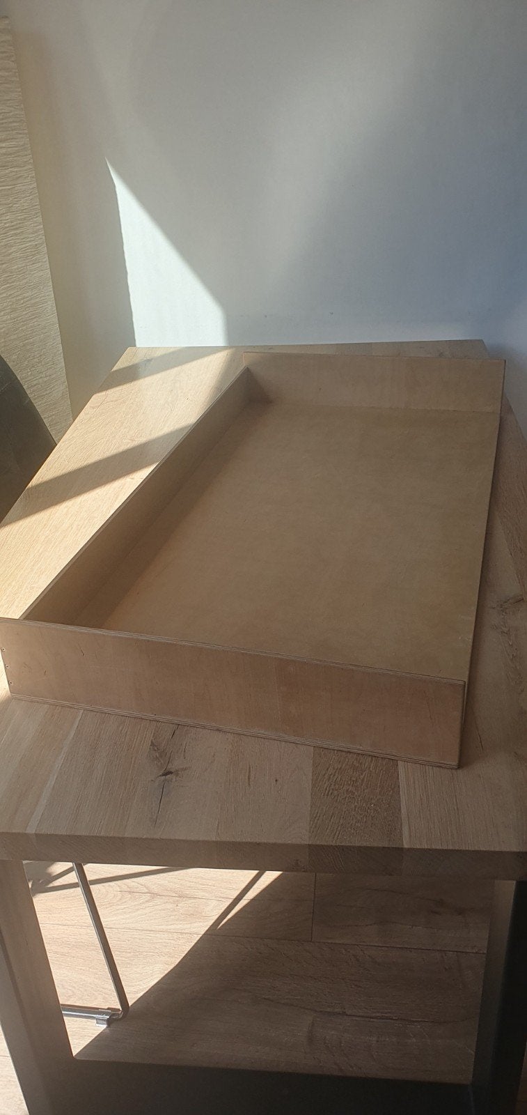 Houten Aankleedblad voor Commode of Tafel, Aankleedkussen, Zo goed als nieuw, Standaard, Ophalen