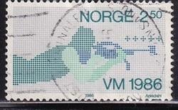 Noorwegen michel 940 gestempeld uit 1986, Verzenden, Noorwegen, Gestempeld