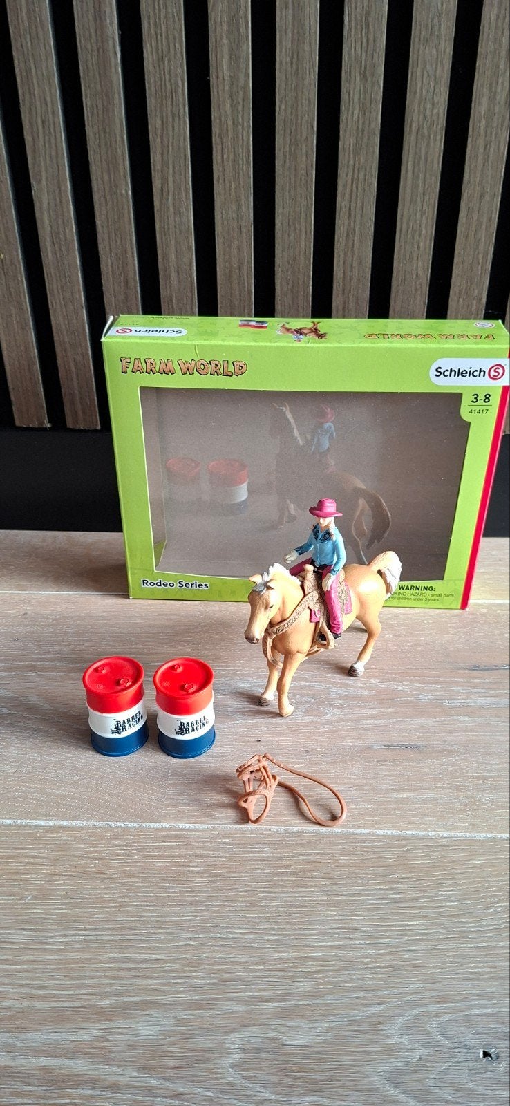 Schleich 41417 Farm World Rodeo Series Barrel Racing, Ophalen of Verzenden