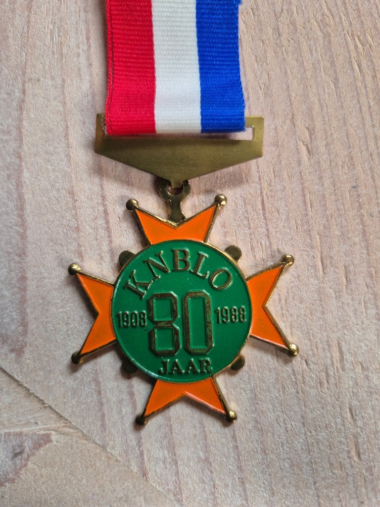 Medaille KNBLO 80 jaar 1908 - 1988, Ophalen of Verzenden, Overige materialen