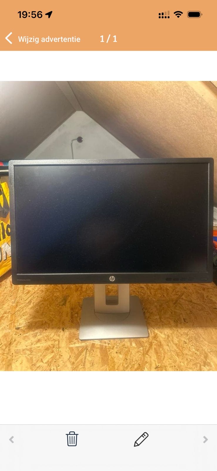 HP EliteDisplay E240 - 23.8 inch Full HD IPS Monitor, Computers en Software, Monitoren, Ophalen, IPS, Full HD, Zo goed als nieuw