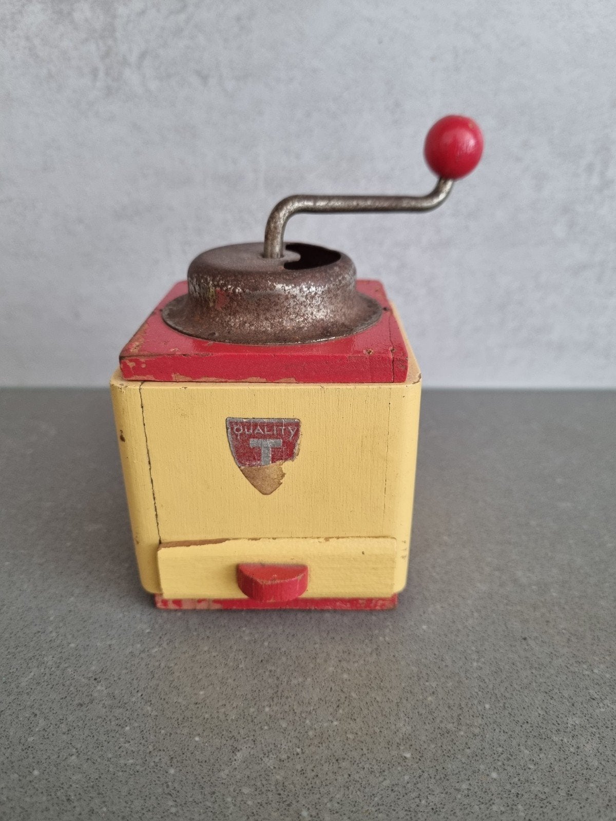 Vintage houten speelgoed koffiemolen - Bruynzeel Pallas, Gebruikt, Bruynzeel Pallas, Jongen of Meisje, Onbekend