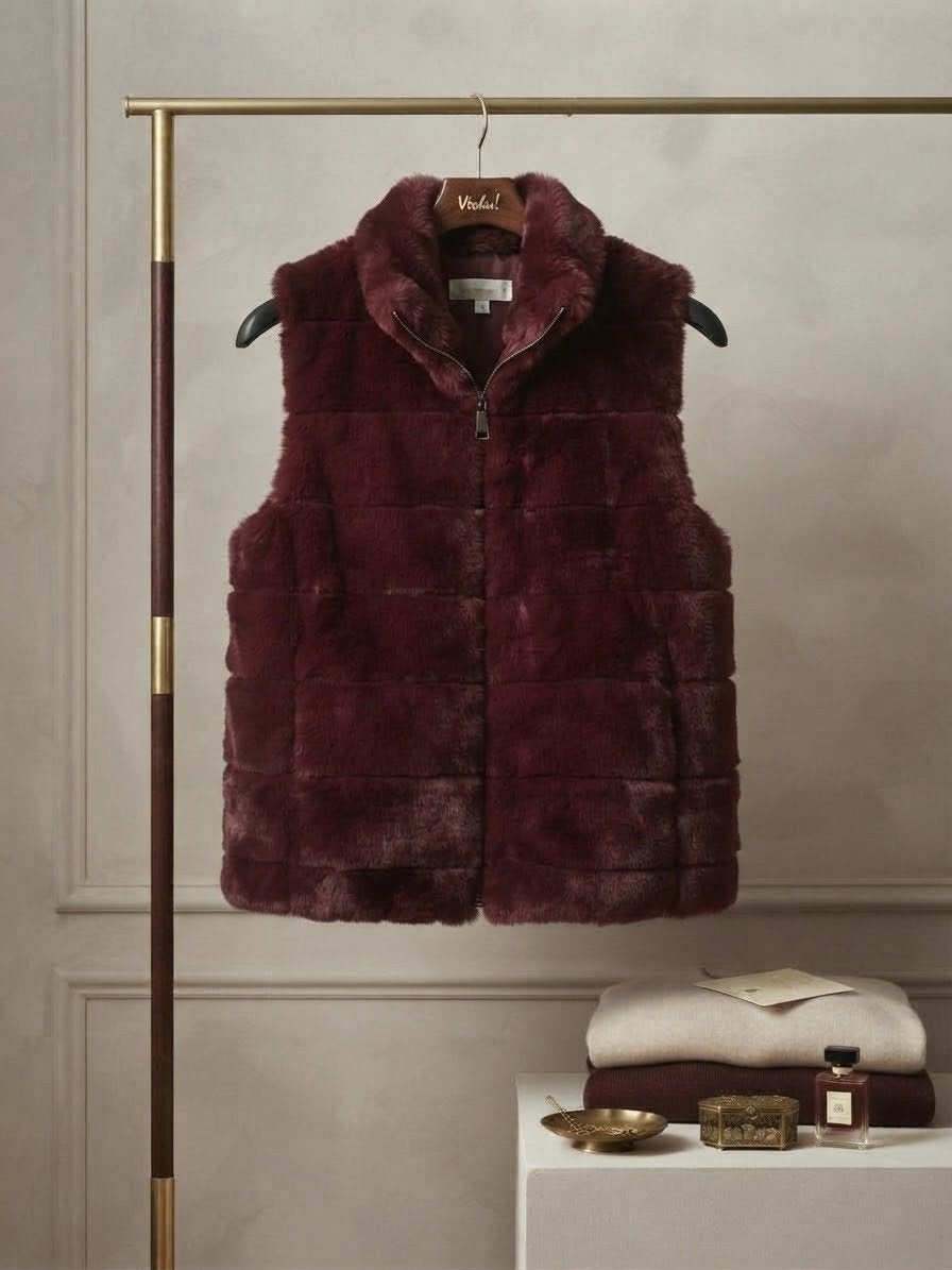 Stijlvol Faux Fur bodywarmer - Nieuw - Herfst 2026 Collectie, Kleding | Dames, Verzenden, Nieuw, Rood