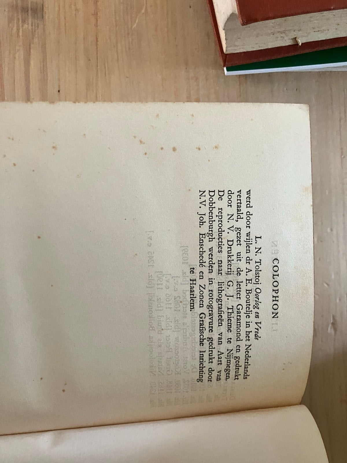 Oorlog en Vrede - L.N. Tolstoj (1949), Ophalen of Verzenden, Gelezen, Nederland